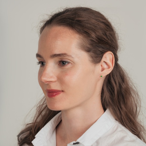 Пусеты Fiore Luna Cubic zirconia Green, SWE0128 G G фото 2